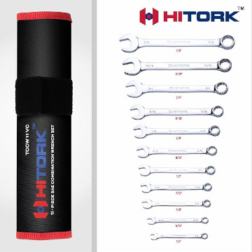 Roll up Wrench Set Includes sizes from 1/4, 5/16, 3/8, 7/16, 1/2, 9/16, 5/8, 11/16, 3/4, 13/16, 7/8, covering a wide range of SAE fastener sizes Roll up Wrench Set Includes sizes from 1/4, 5/16, 3/8, 7/16, 1/2, 9/16, 5/8, 11/16, 3/4, 13/16, 7/8, covering a wide range of SAE fastener sizes