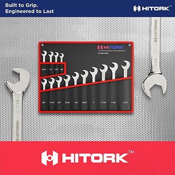 Neatly rolled up tool pouch with labeled slots for each SAE wrench ready for transport or organized storage in garage or on the go Pouch_Packaging_Angle_wrench_Set