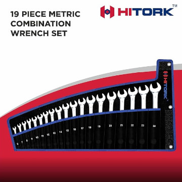 19-Piece Combination Wrench Set With Roll-Up Pouch 19-Piece Combination Wrench Set