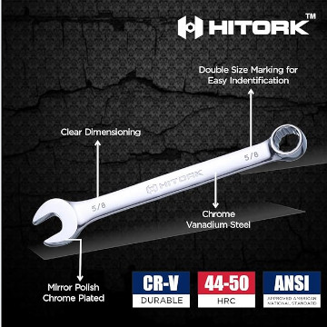 The Large Wrench Set is constructed from high-quality Cr-V steel for maximum strength, durability, and long-lasting performance, even under heavy use