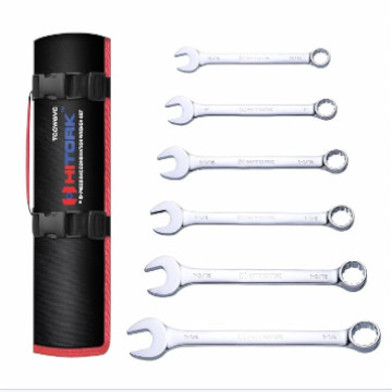 6-Piece Large Combination Wrench Set With Rolling Pouch 6-Piece Large Combination Wrench Set